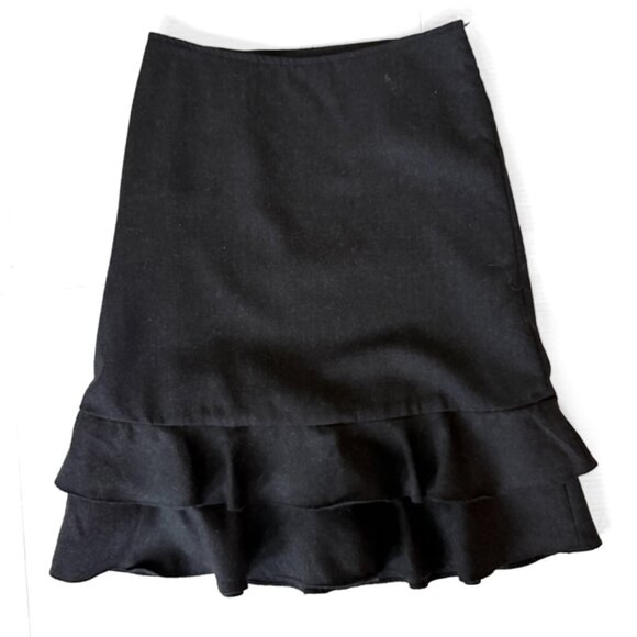 Anthropologie Double Ruffled Wool Skirt - Picture 8 of 8